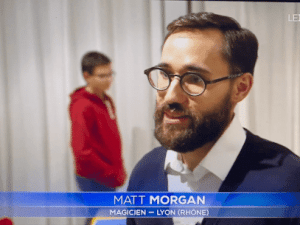 Portrait du passage TV sur TF1 au JT de 13h de Matt Morgan qui dispense les cours de magie à Lyon chez La manOEuvre